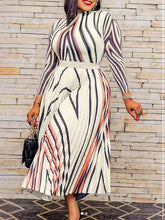 Printed Pleated Dress--Clearance